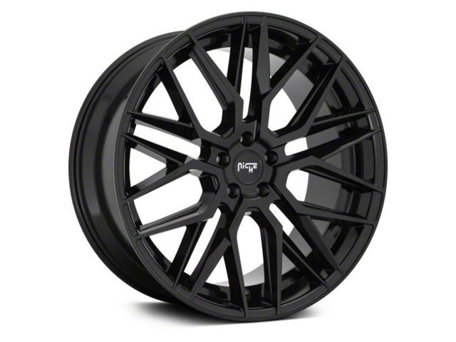 Niche Gamma Gloss Black 6-Lug Wheel; 22x9.5; 25mm Offset (17-24 Titan)