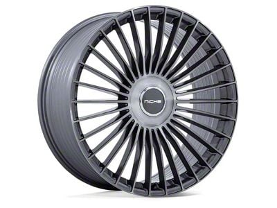 Niche Serene Gloss Titanium Brushed 6-Lug Wheel; 22x10; 30mm Offset (16-24 Titan XD)