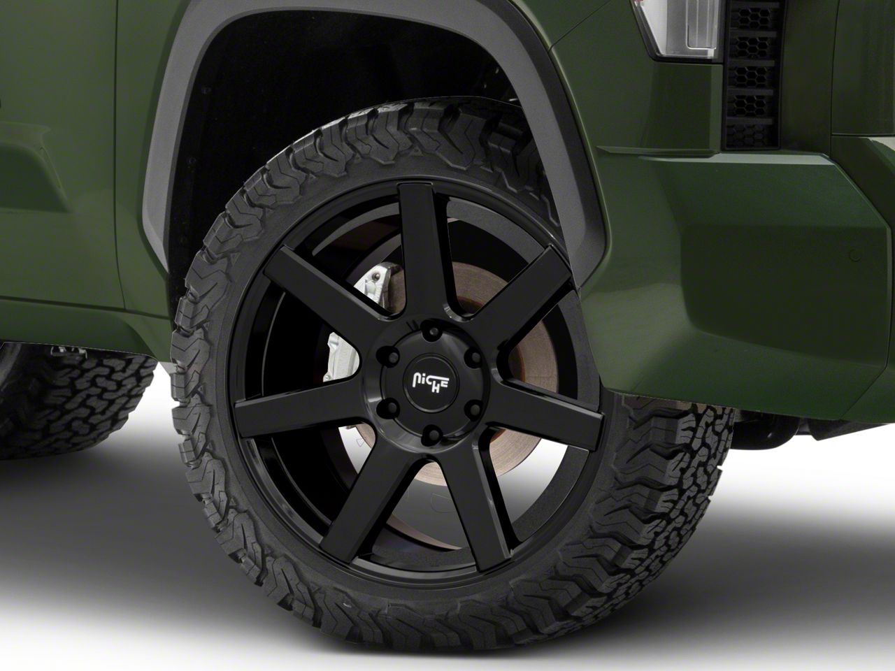 Niche Tundra Future Gloss Black 6-Lug Wheel; 24x10; 30mm Offset ...