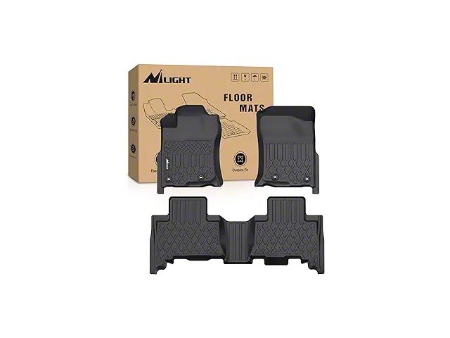 TPE Front and Rear Floor Liners; Black (13-24 4Runner)