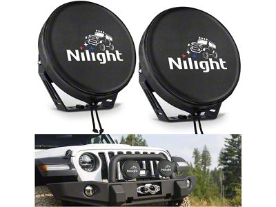 Nilight 9-Inch Round LED Driving Lights (Universal; Some Adaptation May Be Required)