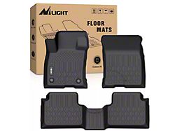 TPE Front and Rear Floor Liners; Black (21-24 Bronco Sport)