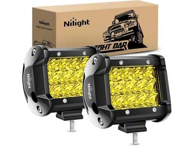 4-Inch Triple Row LED Fog Lights; Spot Beam (Universal; Some Adaptation May Be Required)