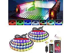 Nilight 2-Piece RGB Truck Bed Light Strip Kit; 60-Inch (Universal; Some Adaptation May Be Required)