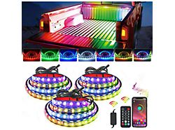 Nilight 3-Piece RGB Truck Bed Light Strip Kit; 60-Inch (Universal; Some Adaptation May Be Required)