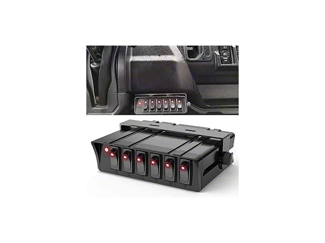 6-Gang Rocker Switch Box with SPST Toggle Switch Panel (Universal; Some Adaptation May Be Required)