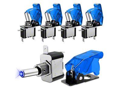 Heavy Duty Rocker Toggle Switch; Blue (Universal; Some Adaptation May Be Required)