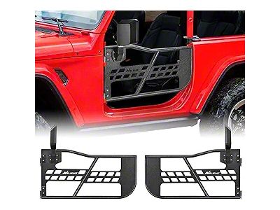 Tubular Doors with Mirrors; Front (20-24 Jeep Gladiator JT)