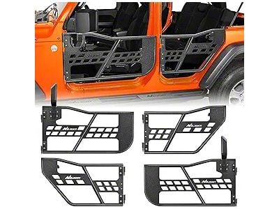Tubular Doors with Mirrors; Front and Rear (20-24 Jeep Gladiator JT)