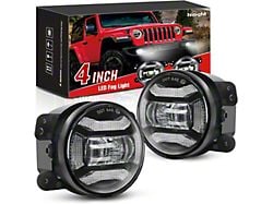 4-Inch LED Fog Lights with DRL (07-18 Jeep Wrangler JK)