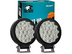 4-Inch Round LED Lights; Flood Beam (Universal; Some Adaptation May Be Required)