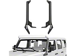 52-Inch Light Bar and Pod Light Windshield Frame Mounting Brackets (18-24 Jeep Wrangler JL, Excluding 4xe & Rubicon 392)