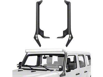 52-Inch Light Bar and Pod Light Windshield Frame Mounting Brackets (18-24 Jeep Wrangler JL, Excluding 4xe & Rubicon 392)