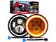 7-Inch LED Halo Headlights with Amber/White DRL; Black Housing; Clear Lens (07-18 Jeep Wrangler JK)
