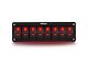 8-Gang Aluminum Rocker Switch Panel with Rocker Switches; Red LED (Universal; Some Adaptation May Be Required)