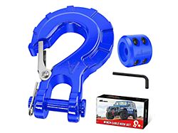 Forged Steel Winch Hook; Blue