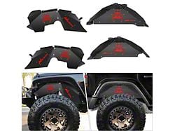 Inner Fender Liners; Front and Rear (07-18 Jeep Wrangler JK)
