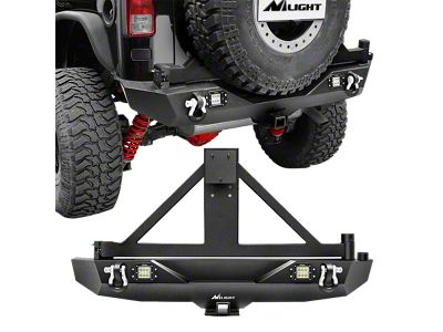 Rear Bumper with Tire Carrier and LED Lights (07-18 Jeep Wrangler JK)