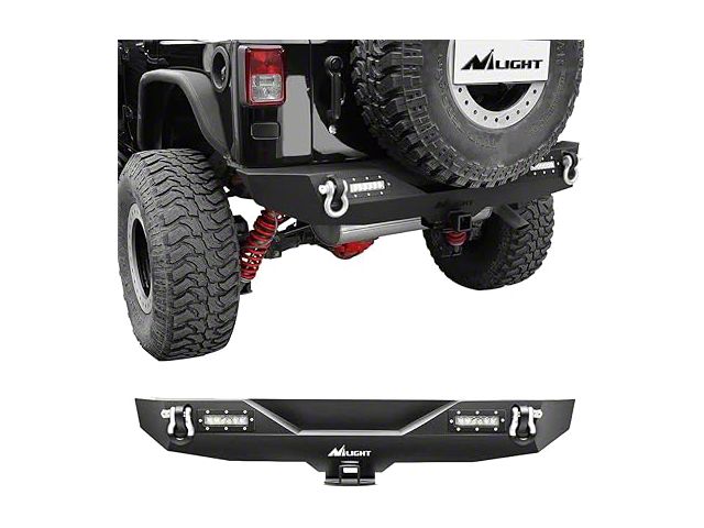 Rock Crawler Rear Bumper with LED Lights (07-18 Jeep Wrangler JK)