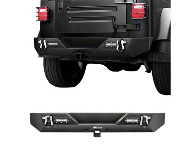 Rock Crawler Rear Bumper with LED Lights (87-06 Jeep Wrangler YJ & TJ)