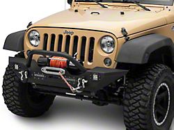 Rock Crawler Winch Mount Front Bumper with LED Lights (07-18 Jeep Wrangler JK)