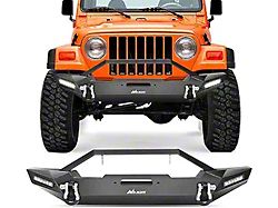 Rock Crawler Winch Mount Front Bumper with LED Lights (87-06 Jeep Wrangler YJ & TJ)