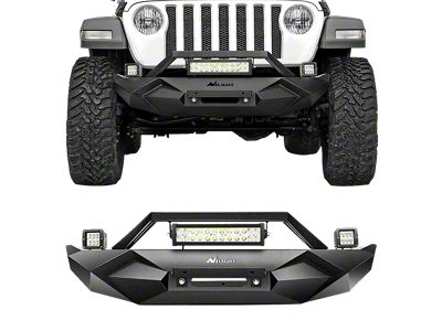 Stubby Winch Mount Front Bumper with LED Lights (18-25 Jeep Wrangler JL)