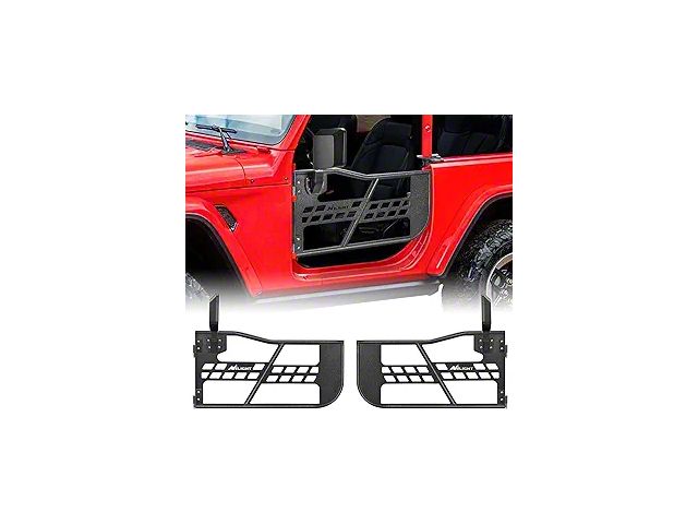 Tubular Doors with Mirrors; Front (18-24 Jeep Wrangler JL)
