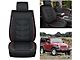 Waterproof Leather Front Seat Covers; Black and Red (07-24 Jeep Wrangler JK & JL)