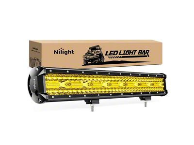 20-Inch Triple Row LED Light Bar; Spot/Flood Combo Beam; Amber (Universal; Some Adaptation May Be Required)