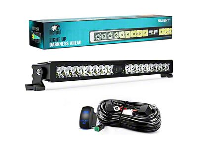 22-Inch 5D Pro Night Vision Dual Row 19-LED Light Bar; Spot Beam (Universal; Some Adaptation May Be Required)