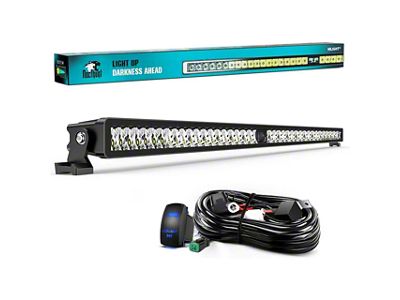 42-Inch 5D Pro Night Vision Dual Row 39-LED Light Bar; Spot Beam (Universal; Some Adaptation May Be Required)