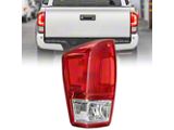 OE Style Tail Light; Chrome Housing; Red Lens; Driver Side (16-23 Tacoma)