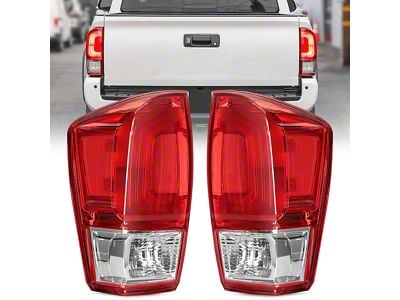 OE Style Tail Lights; Black Housing; Red Lens (16-23 Tacoma)