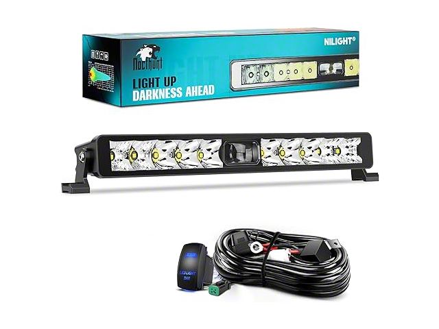 14-Inch 5D Pro Night Vision Dual Row 11-LED Light Bar; Spot Beam (Universal; Some Adaptation May Be Required)