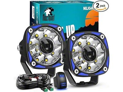 3-Inch Round 5D Pro Night Vision LED Lights (Universal; Some Adaptation May Be Required)