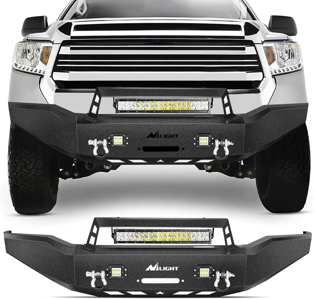 Tundra Full Width Winch Mount Front Bumper with LED Lights (07-13 ...