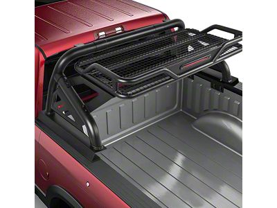 Truck Bed Chase Rack Roll Bar Cargo Carrier Basket; Black (14-24 Tundra)