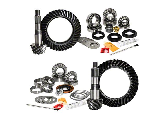 Nitro Gear & Axle 8-Inch Front Axle/8-Inch Rear Axle Ring and Pinion Gear Kit; 5.29 Gear Ratio (16-23 4WD Tacoma w/ Automatic Transmission & w/o E-Locker)