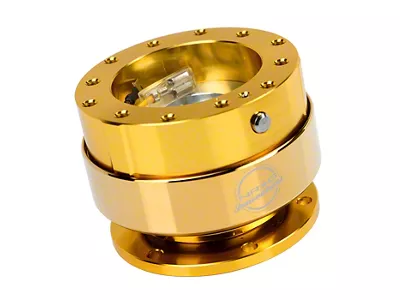 NRG Innovations 2.0 Steering Wheel Hub Quick Release; Gold (Universal; Some Adaptation May Be Required)