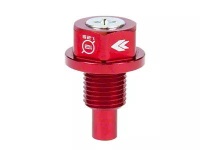 NRG Innovations Magnetic Oil Drain Plug; M12x1.25; Red (05-25 Frontier)