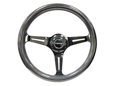 NRG Innovations Classic Wood Grain 350mm Steering Wheel; Neochrome and Pearlescent (Universal; Some Adaptation May Be Required)