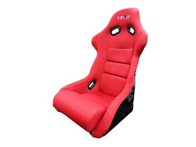 NRG Innovations Large Bucket Seat; Red Cloth (Universal; Some Adaptation May Be Required)