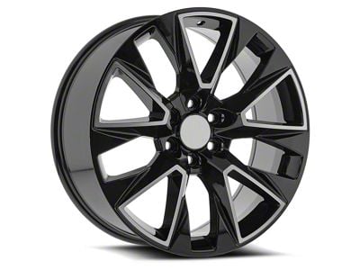 OE Revolution C-14 Gloss Black and Machined 6-Lug Wheel; 22x9; 28mm Offset (04-15 Titan)