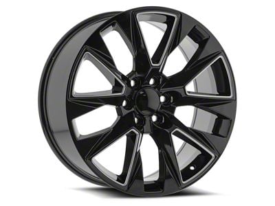 OE Revolution C-14 Gloss Black and Milled 6-Lug Wheel; 22x9; 28mm Offset (04-15 Titan)