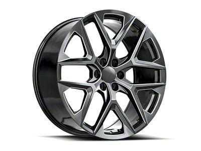 OE Revolution C-39 Gloss Black and Milled 6-Lug Wheel; 24x10; 31mm Offset (17-24 Titan)