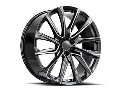 OE Revolution CAD-34 Gloss Black and Milled 6-Lug Wheel; 26x10; 31mm Offset (04-15 Titan)