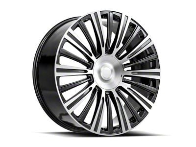 OE Revolution CAD-35 Gloss Black and Machined 6-Lug Wheel; 22x9; 31mm Offset (04-15 Titan)