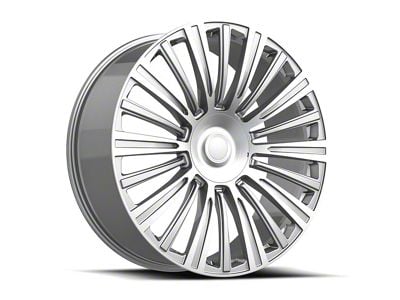 OE Revolution CAD-35 Silver and Machined 6-Lug Wheel; 22x9; 31mm Offset (17-24 Titan)