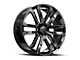 OE Revolution D-37 Gloss Black and Milled 6-Lug Wheel; 22x9; 31mm Offset (17-24 Titan)